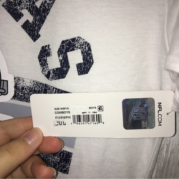 NWT NFL Dallas Cowboys White Helmut Tee - Picture 2 of 4